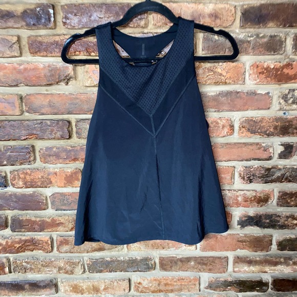 Lucy Activewear Tops - Lucy Black Sleeveless Racerback Mesh Sports Bra Tank Top Women's Size Medium